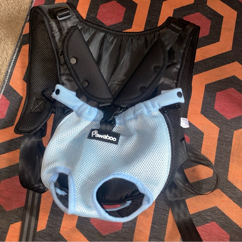 Pawaboo Black and Blue Small Pet Carrier